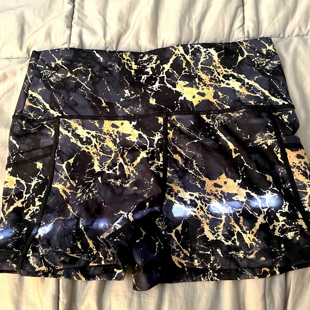CVG gold marble shorts
